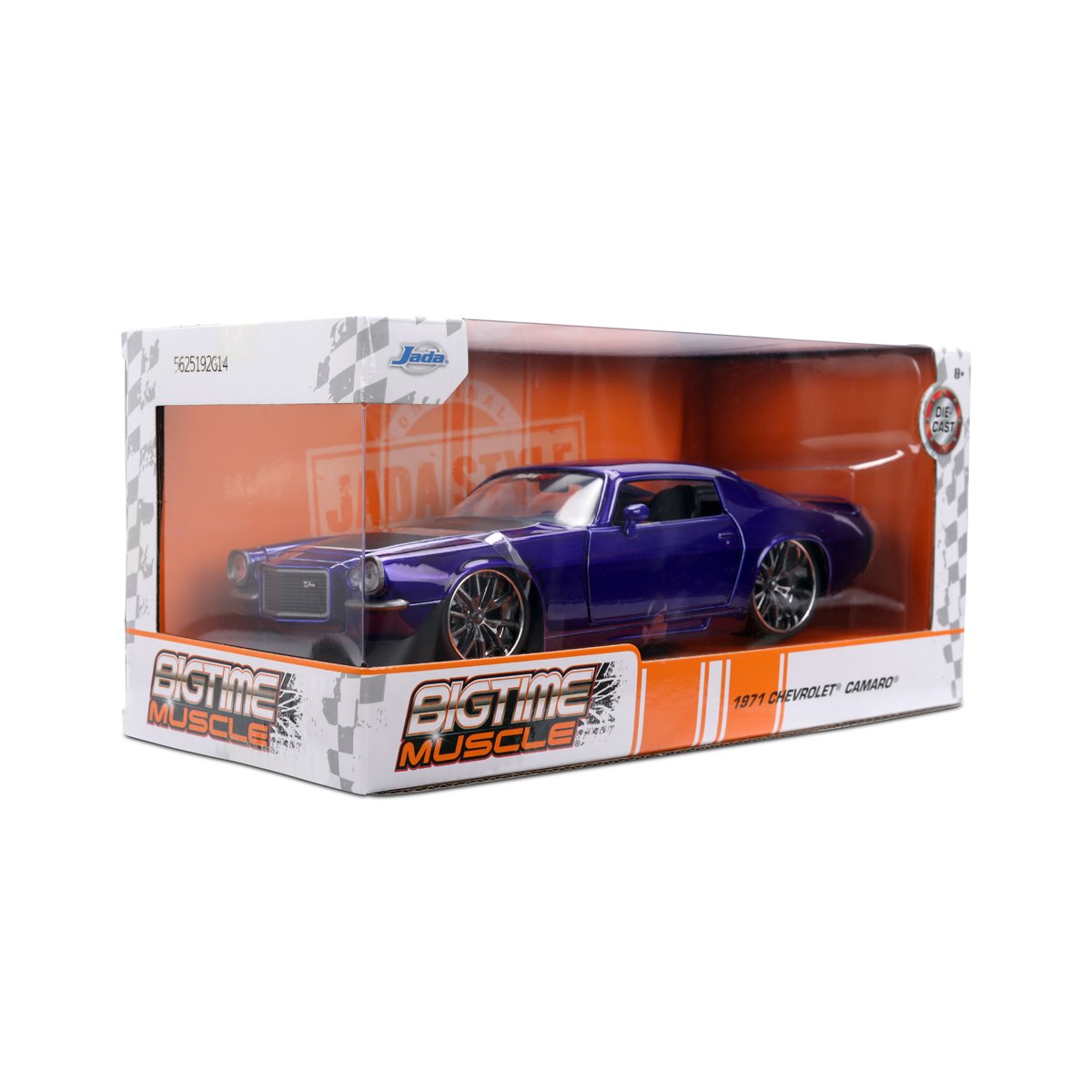 Bigtime Muscle 1971 Chevrolet Camaro Candy Purple 1:24 Scale Die-Cast Metal Vehicle
