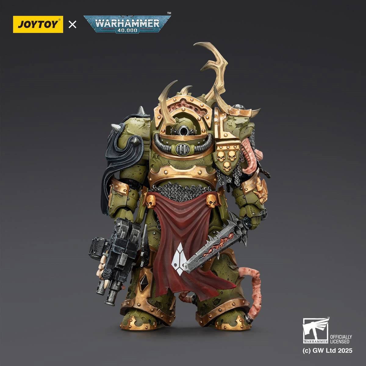 Joy Toy Warhammer 40,000 Death Guard Blightlord Terminator 3 Combi-bolter and Bubotic Blade 1:18 Scale Action Figure