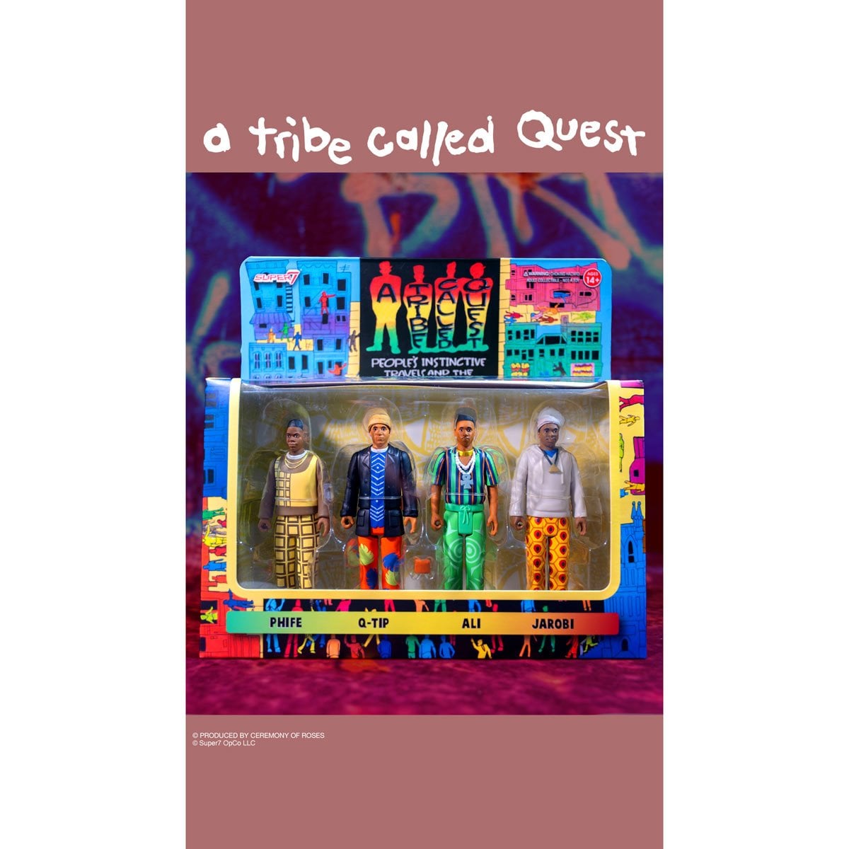 A Tribe Called Quest People's Instinctive Travels and the Paths of Rhythm 3 3/4-Inch ReAction Figures 4-Pack