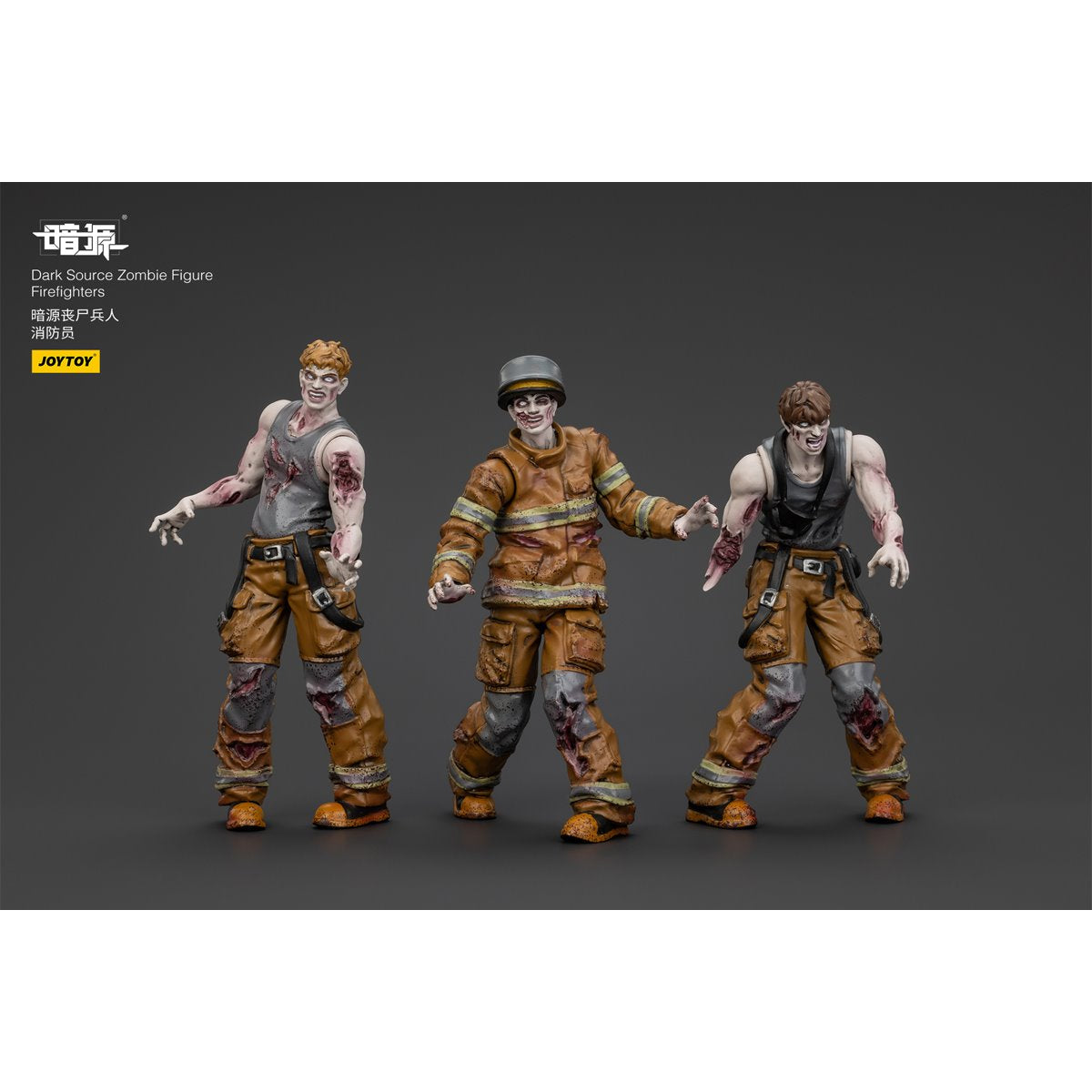 Joy Toy Dark Source Zombie Firefighters 1:25 Scale Action Figure 3-Pack
