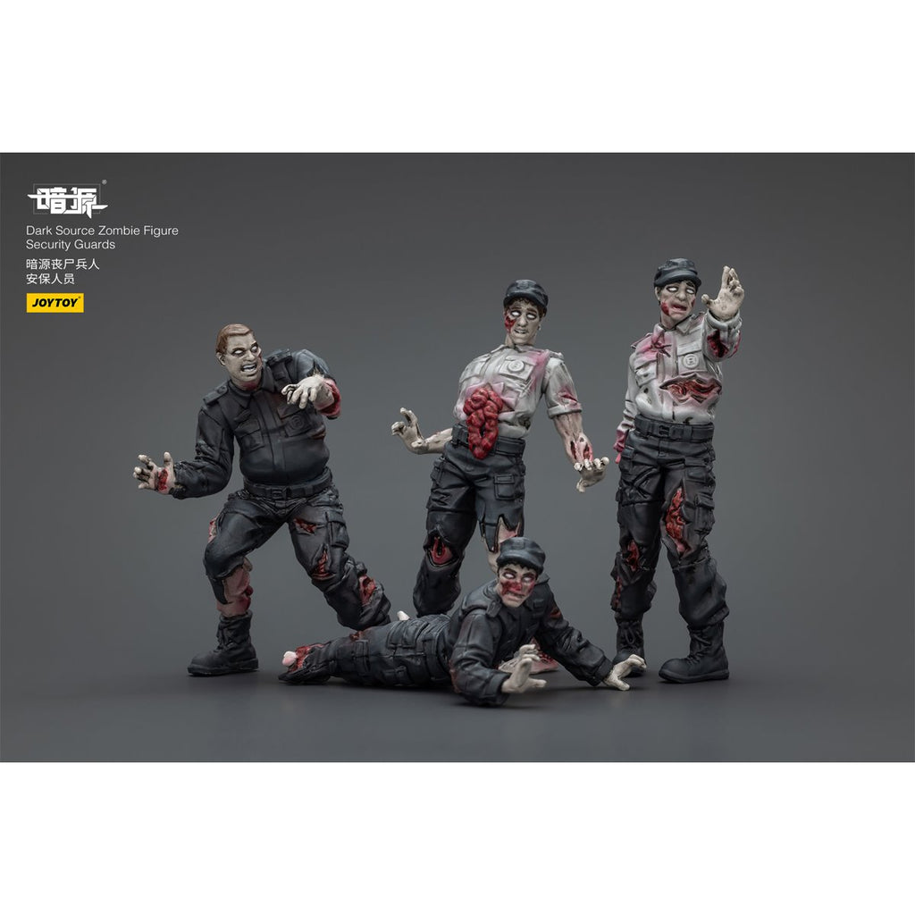Joy Toy Dark Source Zombie Security Guard 1:25 Scale Action Figure 4-Pack