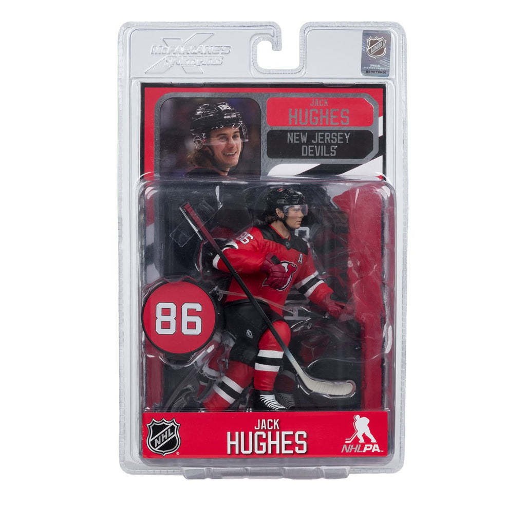 NHL SportsPicks New Jersey Devils Jack Hughes 7-Inch Posed Figure