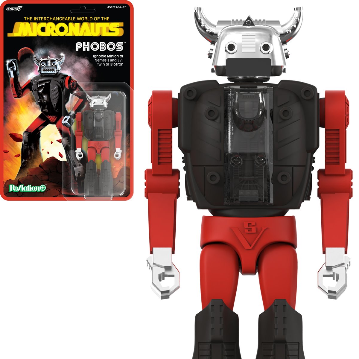 Micronauts Phobos 3 3/4-Inch ReAction+ Figure