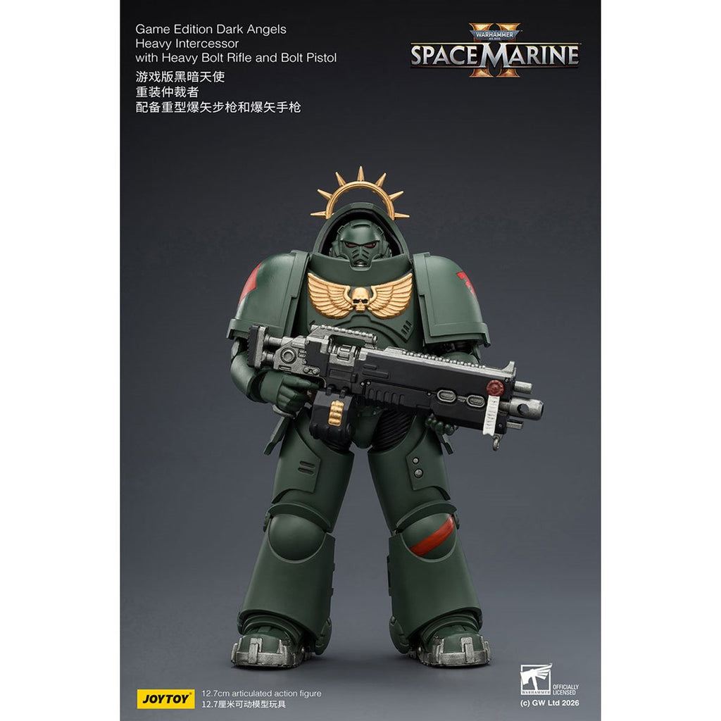 Joy Toy Warhammer 40K Space Marines Game Edition Dark Angels Heavy Intercessor Rifle & Pistol 1:18 Scale Action Figure
