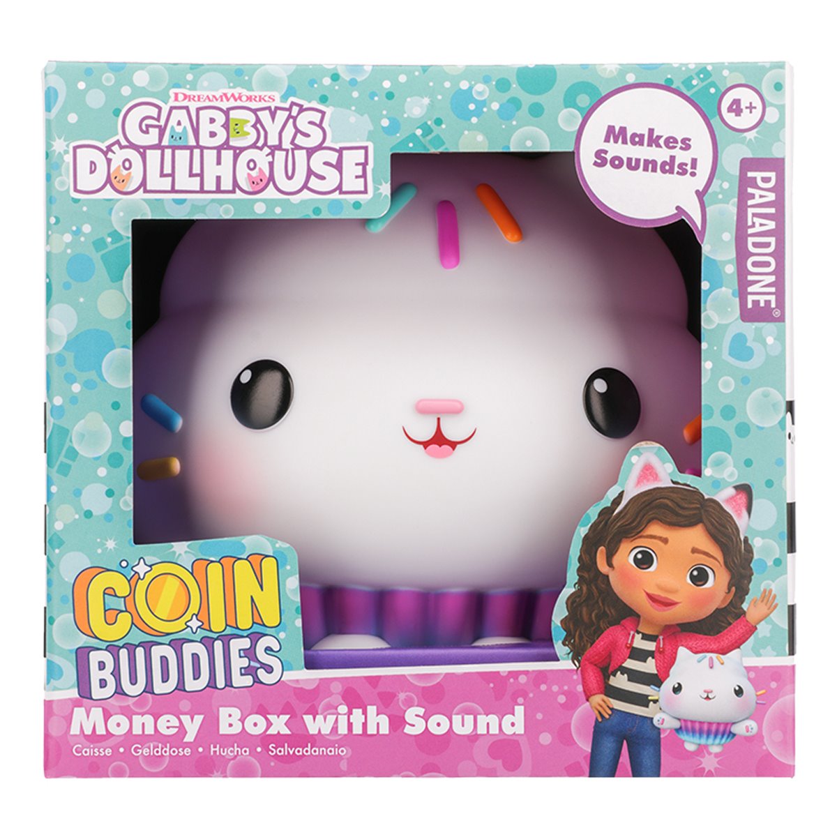 Gabby's Dollhouse Cakey Cat Shaped Money Box