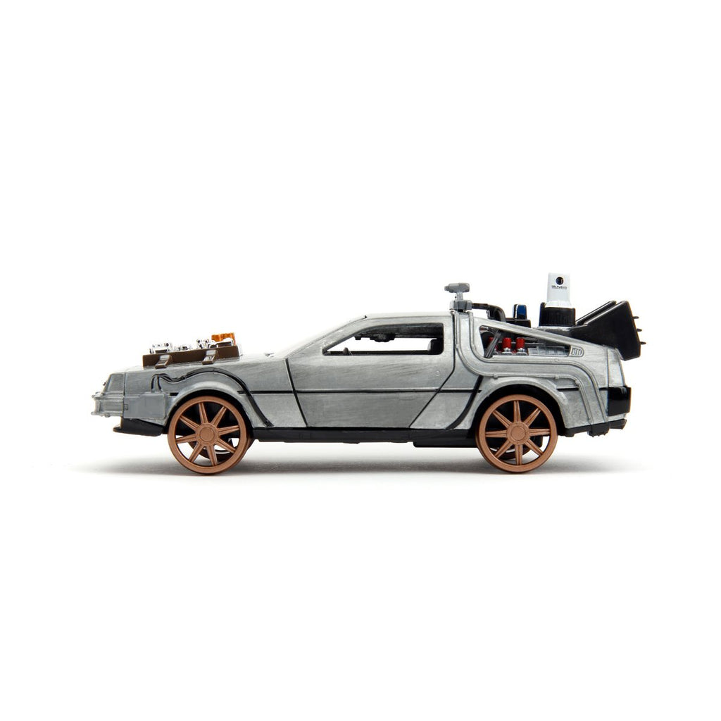 Back to the Future 3 Time Machine with Rail Wheels 1:32 Scale Die-Cast Metal Vehicle