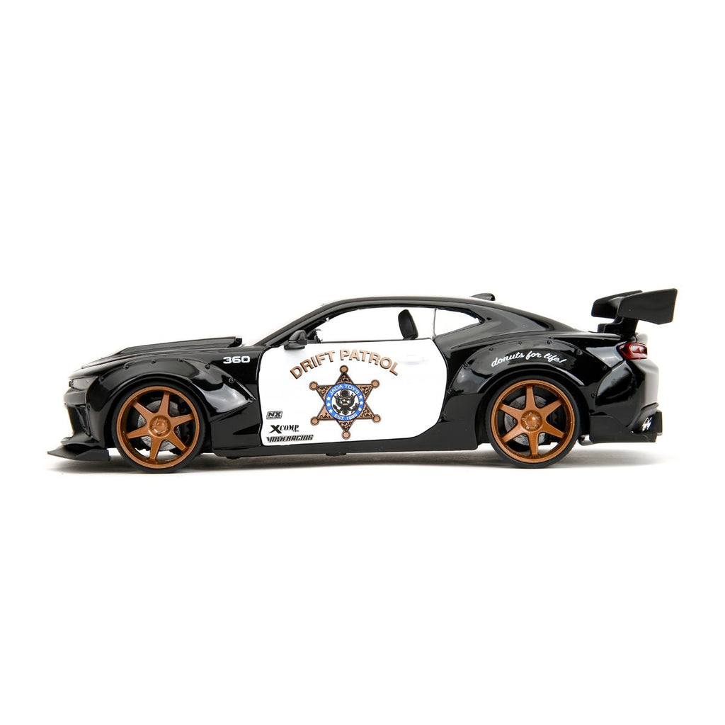 Bigtime Muscle 2016 Chevy Camaro SS Widebody Drift Patrol Police 1:24 Scale Die-Cast Metal Vehicle