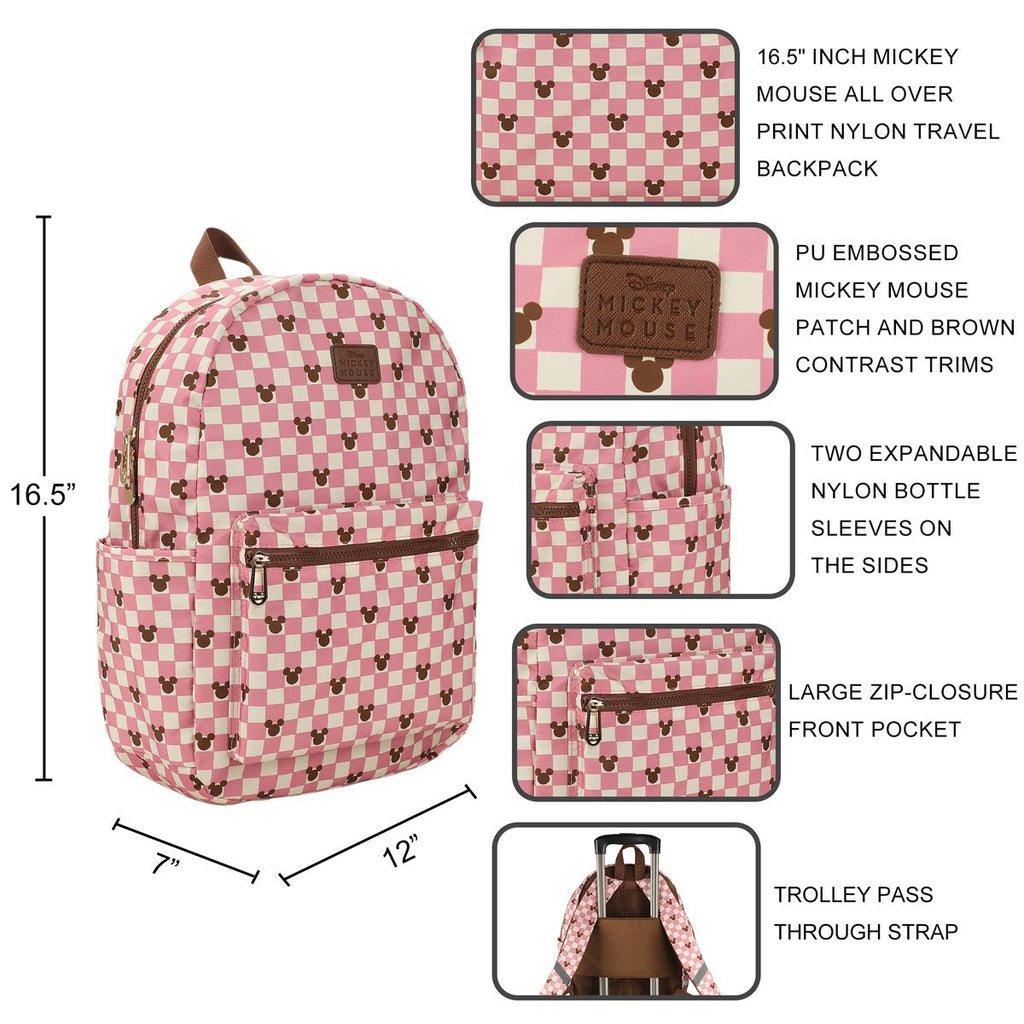 Mickey and Friends Checkerboard Travel Backpack