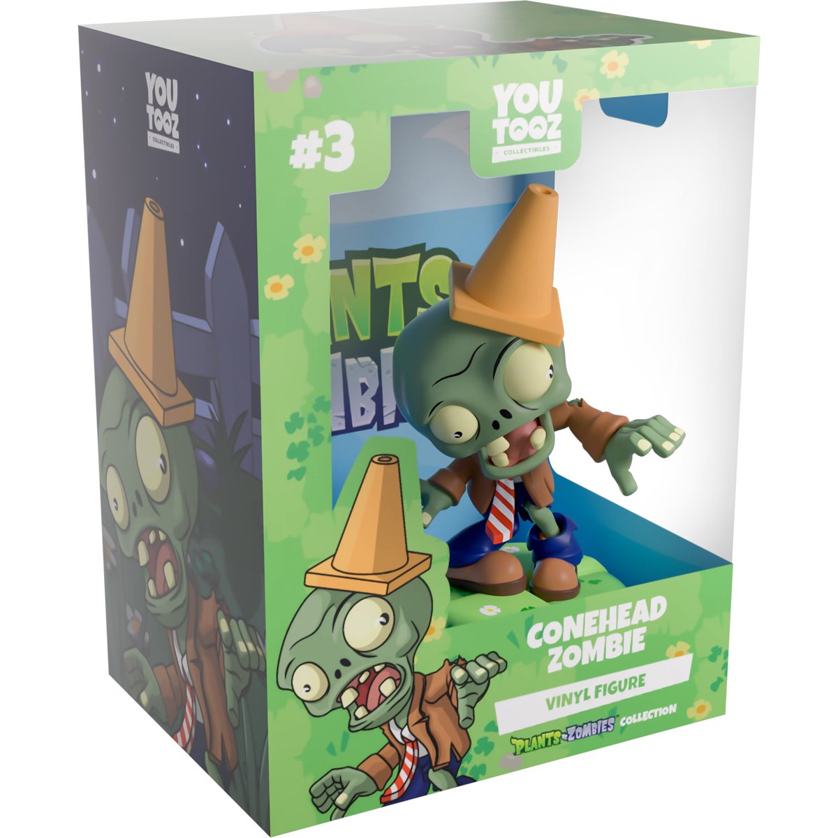 Plant Vs Zombies Collection Conehead Zombie Vinyl Figure #3