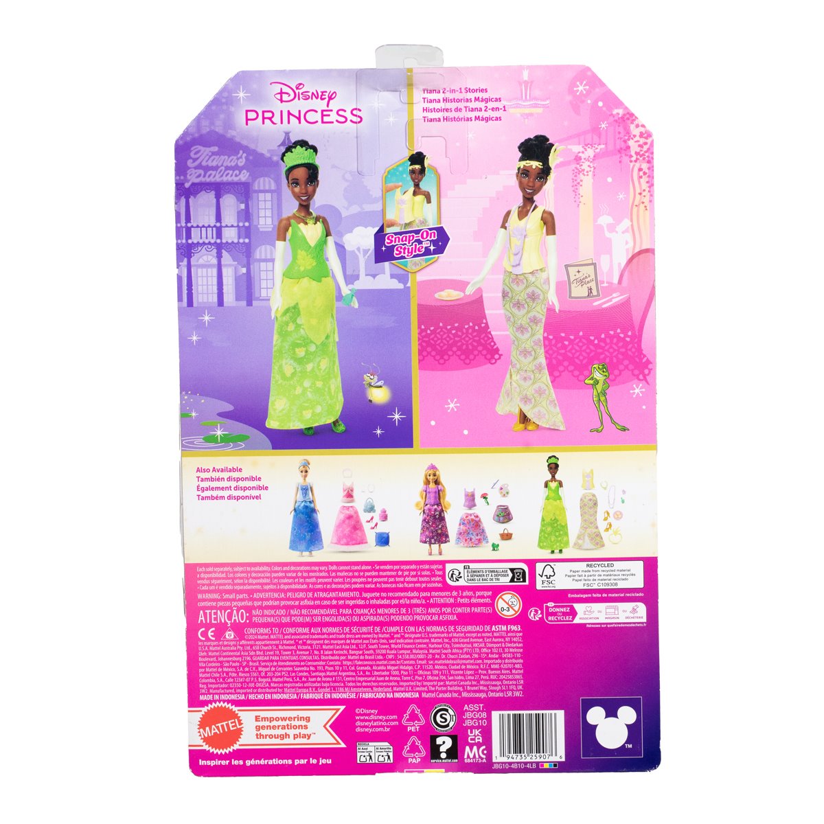 Disney Princess Tiana 2-in-1 Stories Fashion Doll