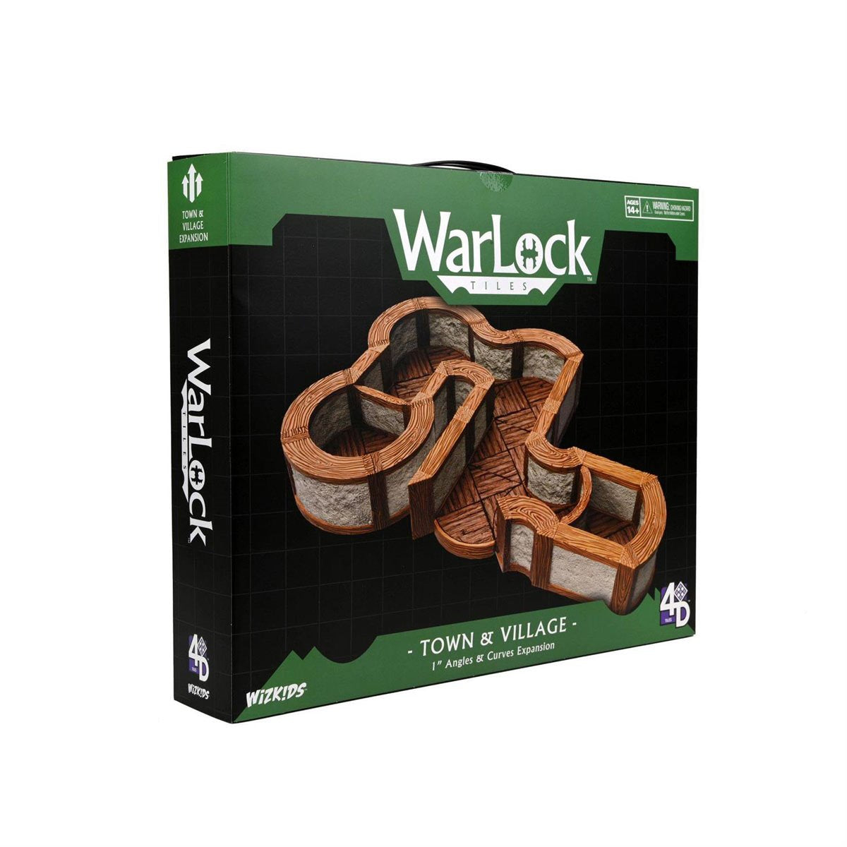 WarLock Tiles Expansion Pack 1-Inch Town and Village Angles and Curves Accessory Pack