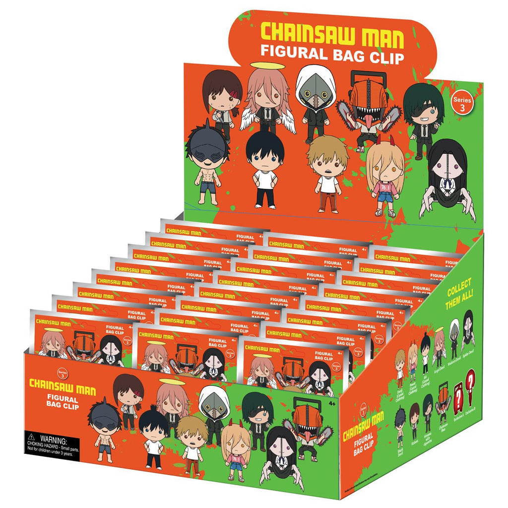 Chainsaw Man Series 3 3D Foam Bag Clip Display Case of 24