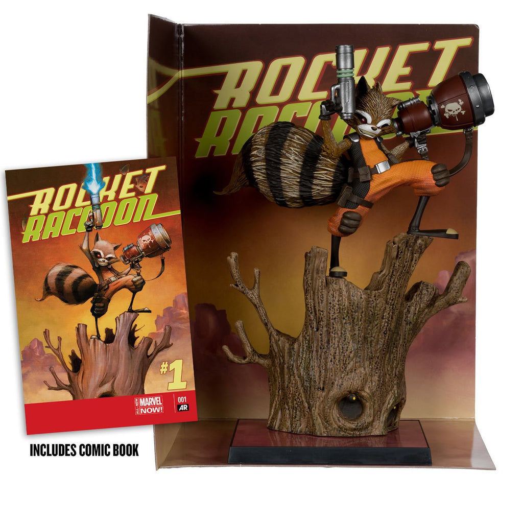 Marvel Wave 7 Rocket Racoon A Chasing Tale #1 1:6 Scale Posed Figure with Scene and Comic