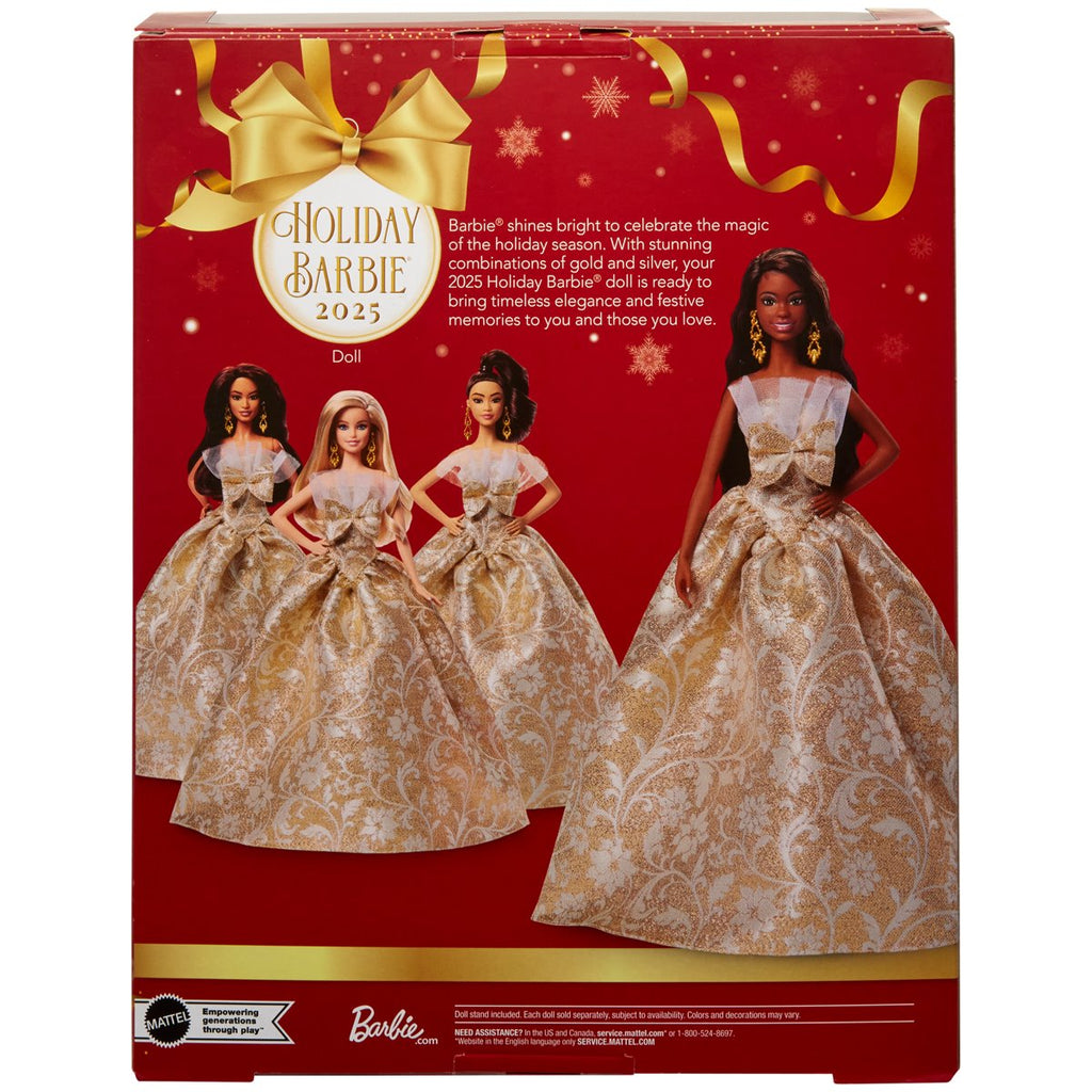 Barbie 2025 Holiday Doll with Brown Hair