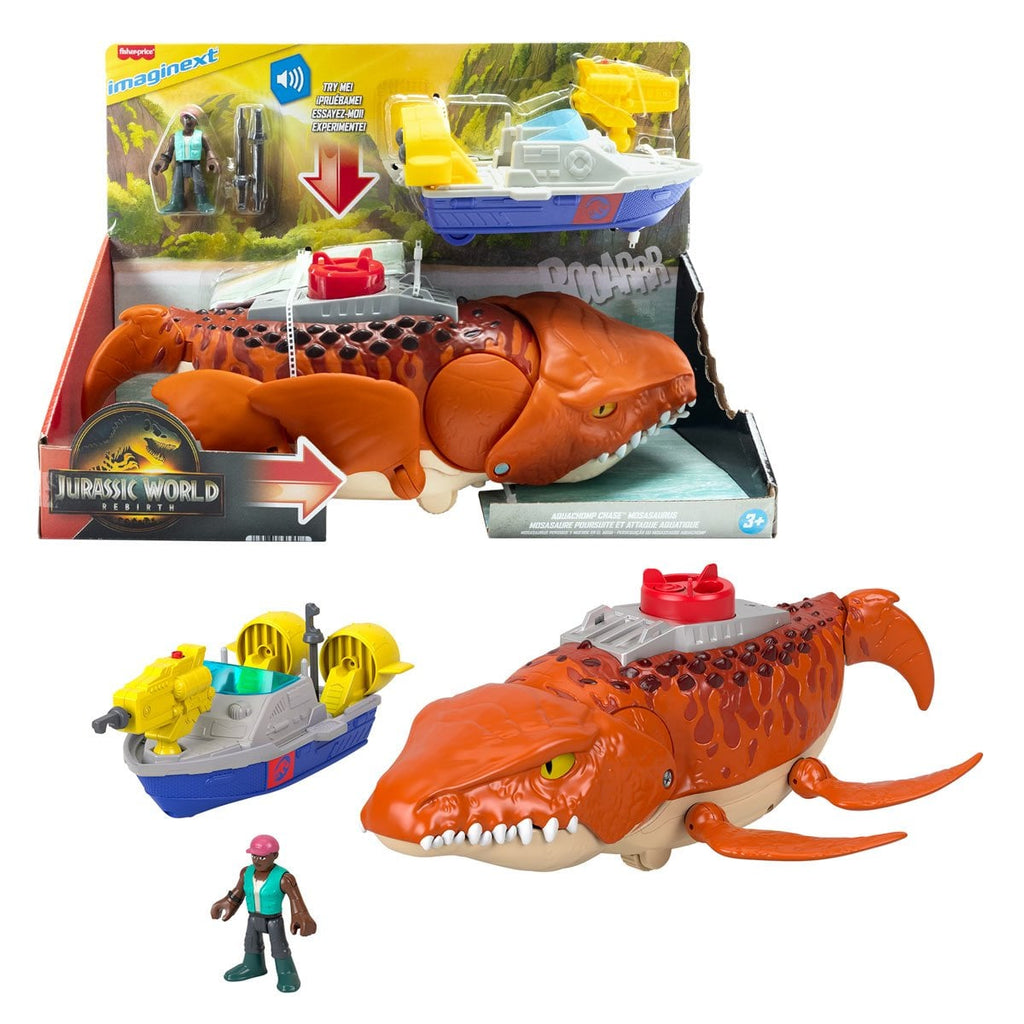 Jurassic World Imaginext Chase and Chomp Mosasaurus Action Figure