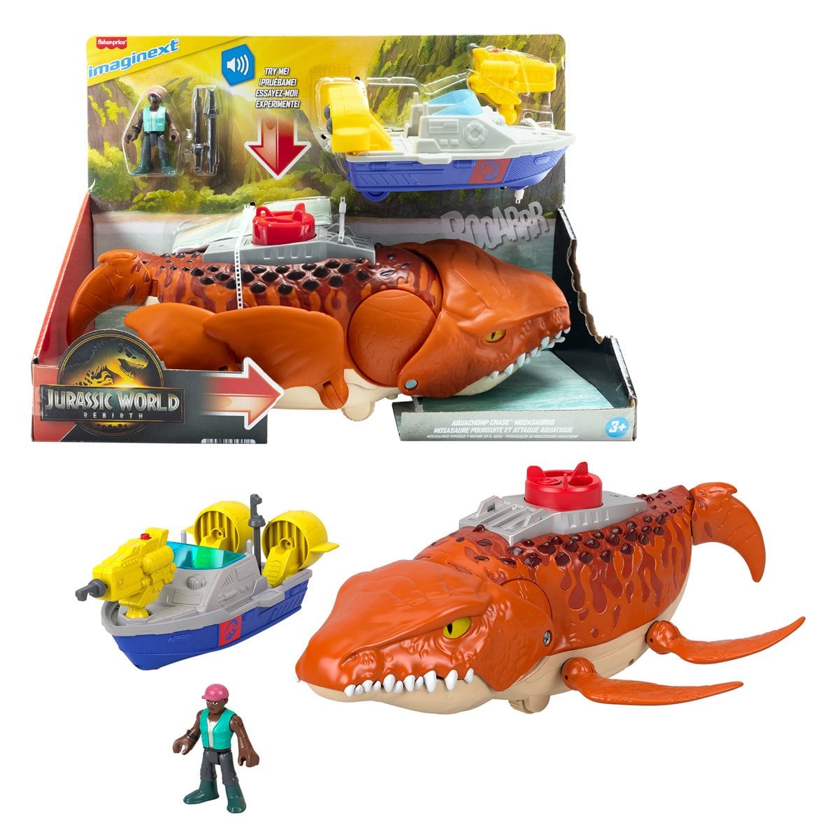 Jurassic World Imaginext Chase and Chomp Mosasaurus Action Figure