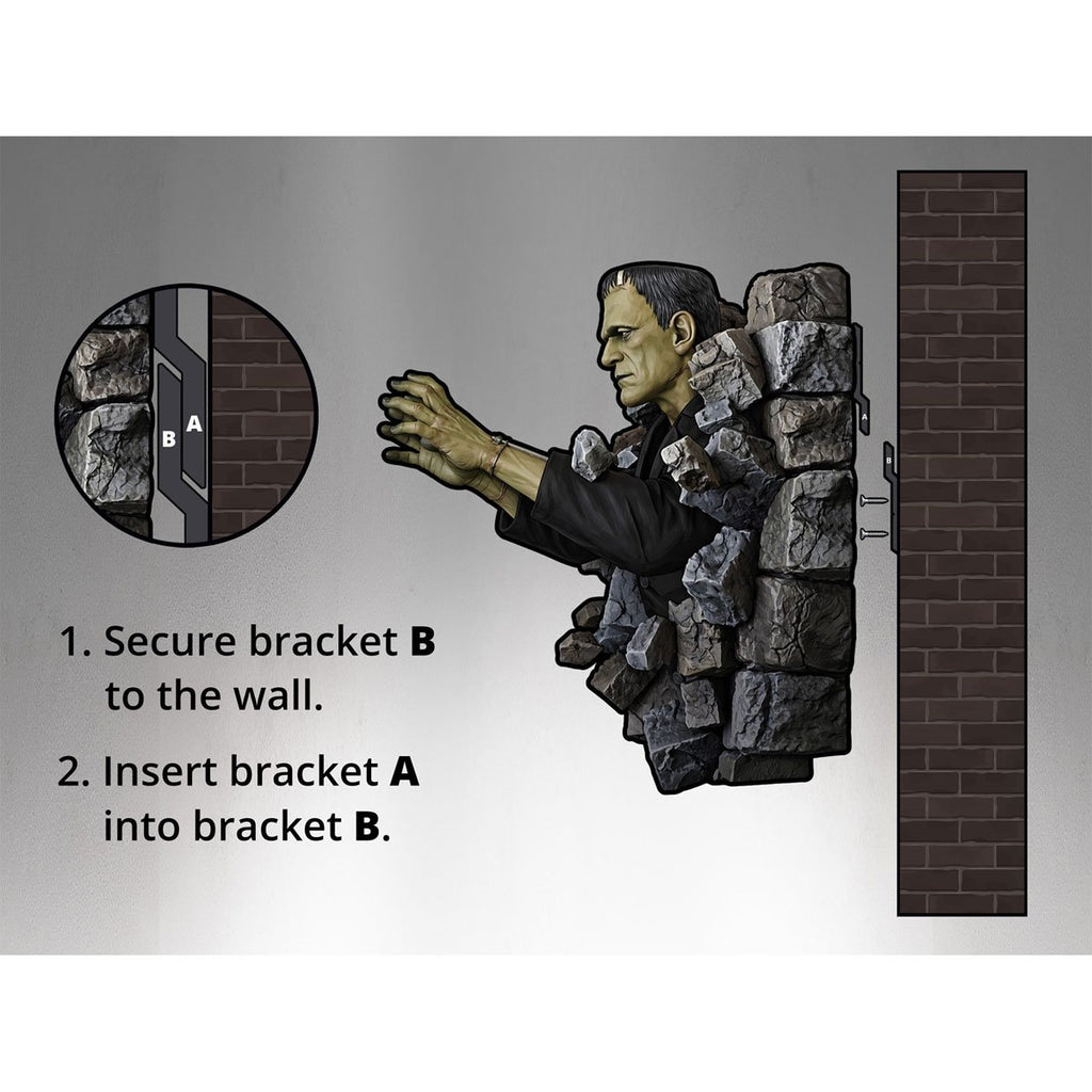 Frankenstein 1:1 Scale Life-Size Wall Sculpture Mount