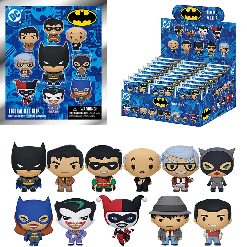Batman: The Animated Series 3D Foam Bag Clip Random 6-Pack