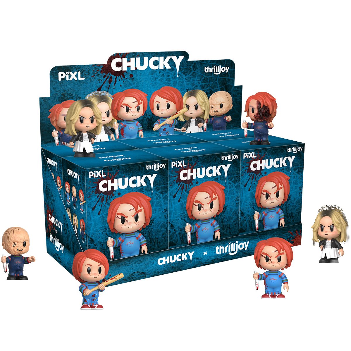 Chucky Universe Blind Box PIXL Mini-Figure Display Case of 6