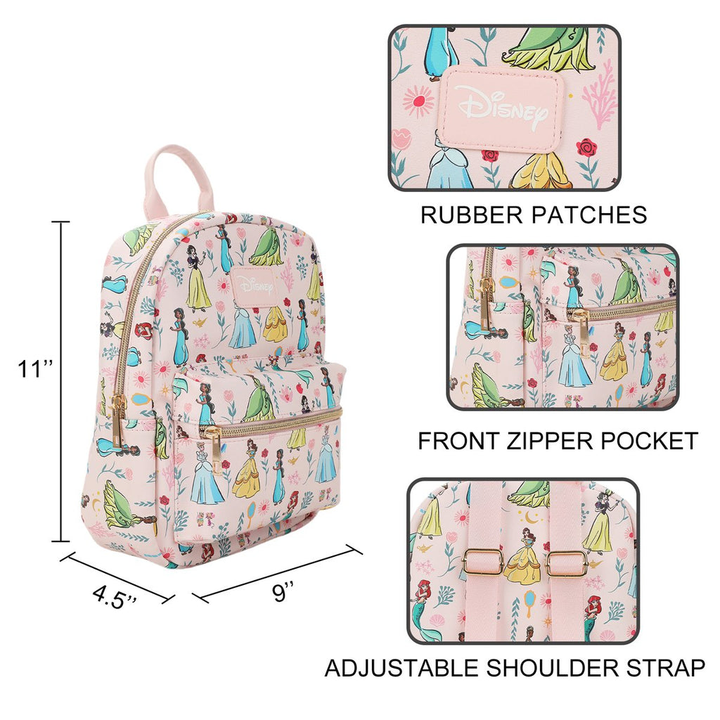 Disney Princesses All Over Print Mini-Backpack