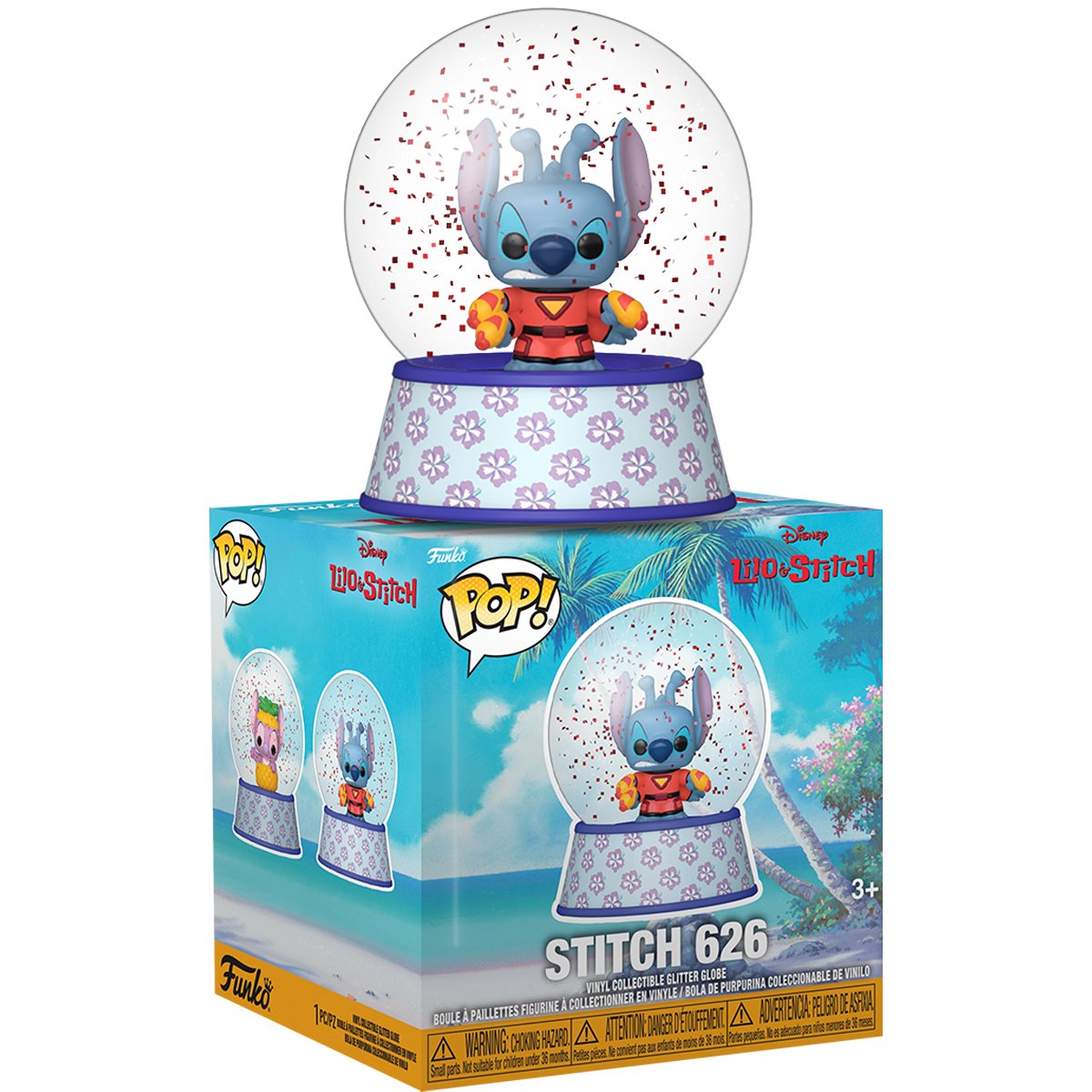 Lilo & Stitch Mini Glitter Globe Display Case of 12