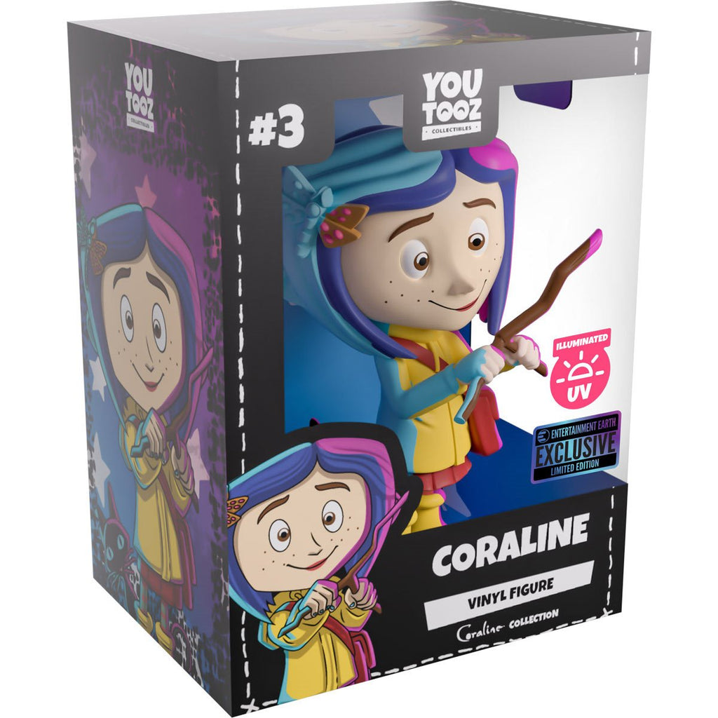 Coraline and the Cat Illuminated Variant Vinyl Figure #3 - Entertainment Earth Exclusive
