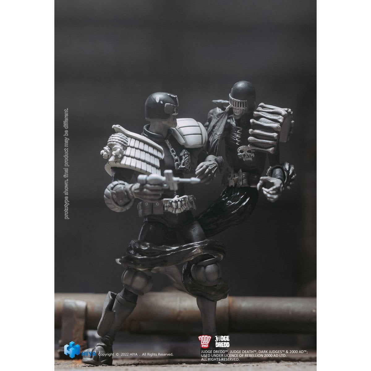 Judge Dredd vs. Death Black and White Exquisite Mini Series 1:18 Scale Action Figure 2-Pack