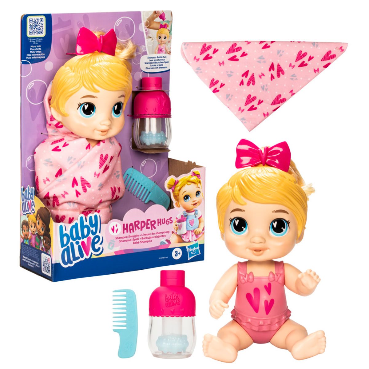 Baby Alive Shampoo Snuggle Harper Hugs Bonde 11-Inch Doll