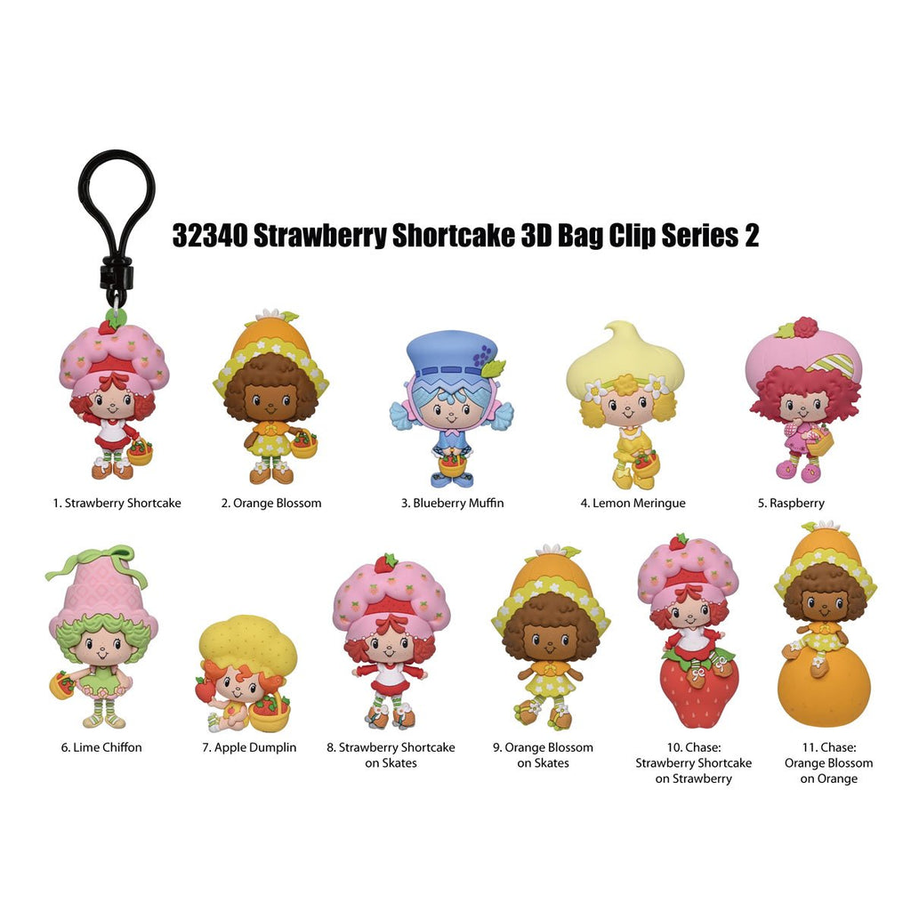 Strawberry Shortcake Series 2 3D Foam Bag Clip Display Case of 24
