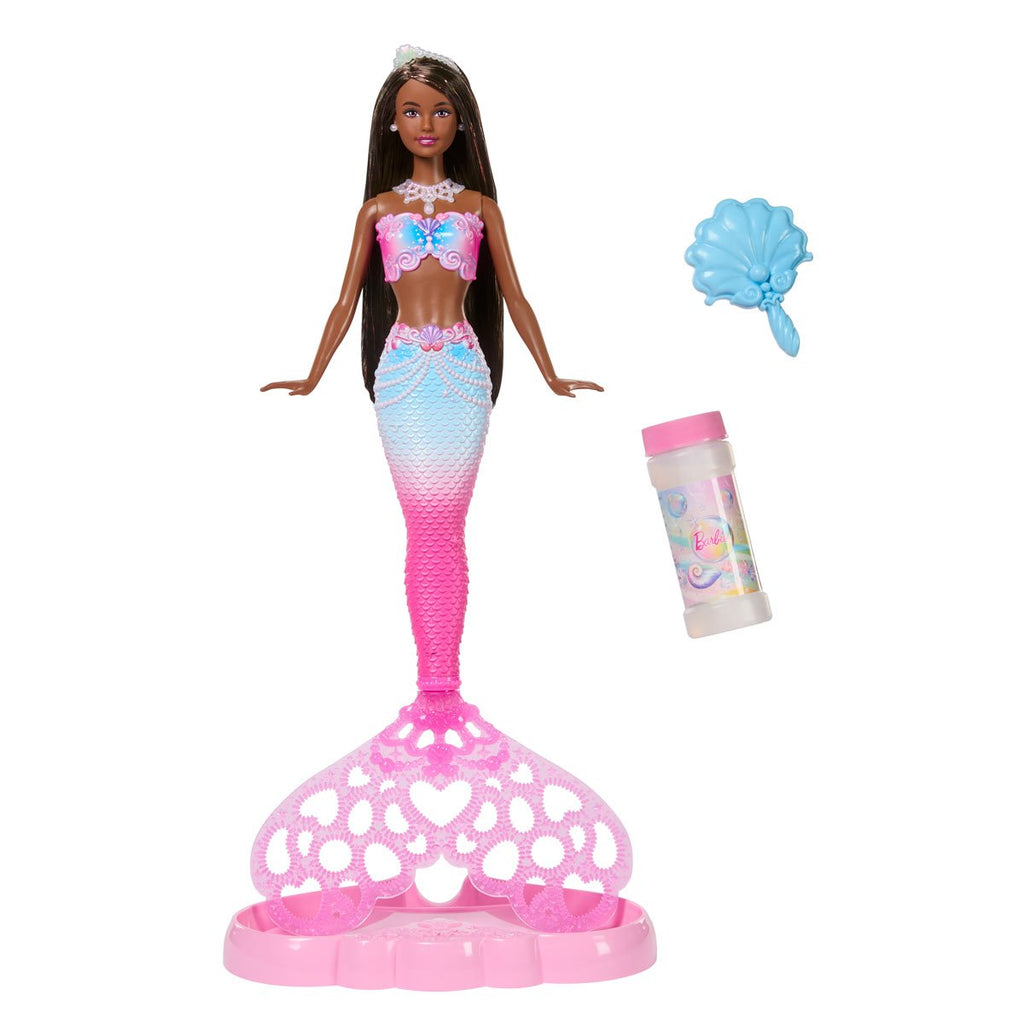 Barbie Fantasy Bubble Sparkle Mermaid Doll with Brown Hair