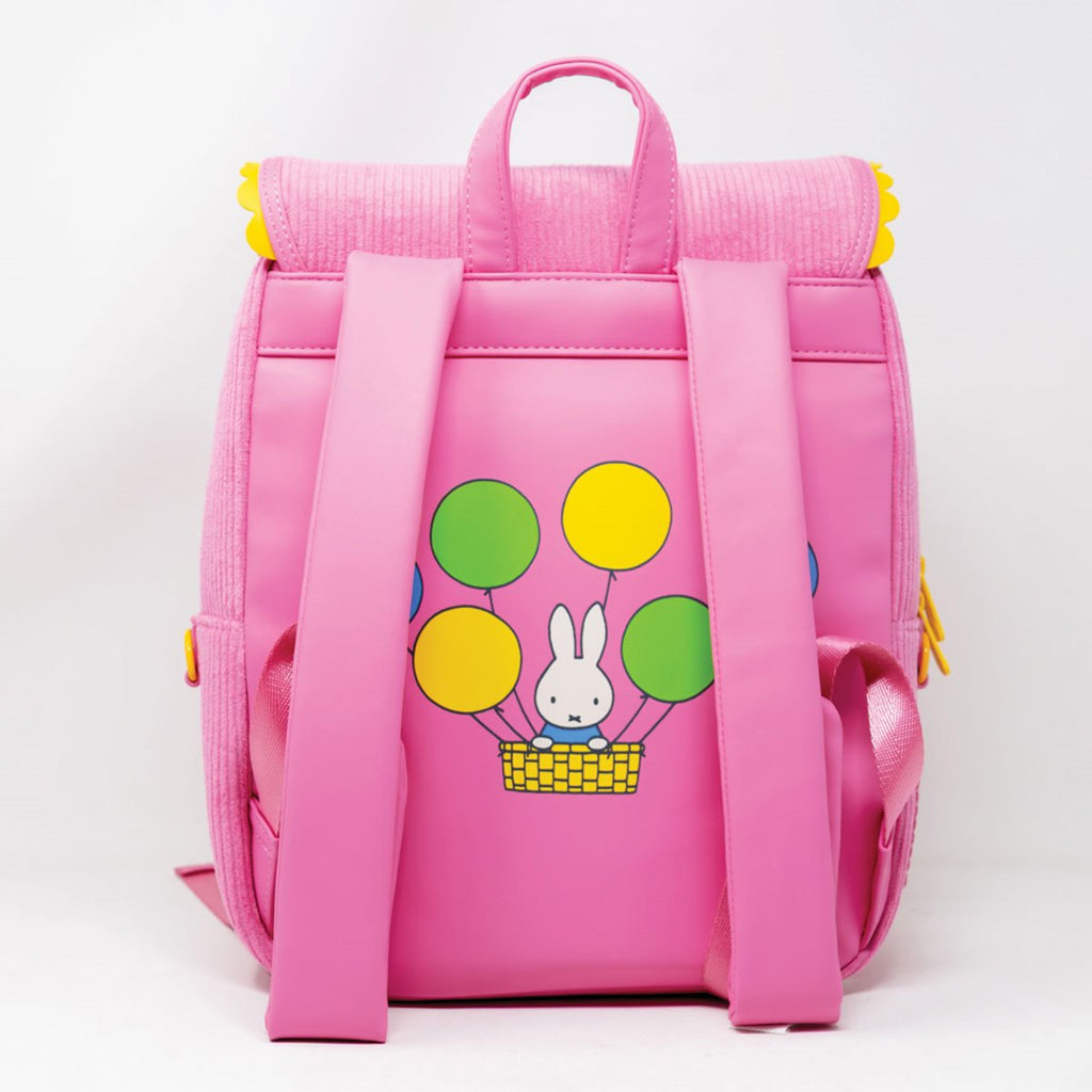 Miffy Corduroy and Faux Leather Pin Trading Backpack