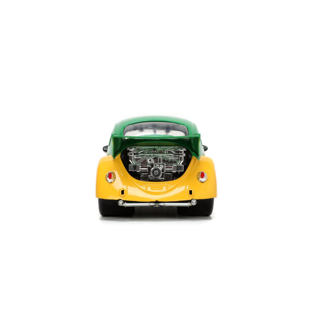 Teenage Mutant Ninja Turtles Volkswagen Beetle 1:24 Scale Die-Cast Metal Vehicle with Michelangelo Figure