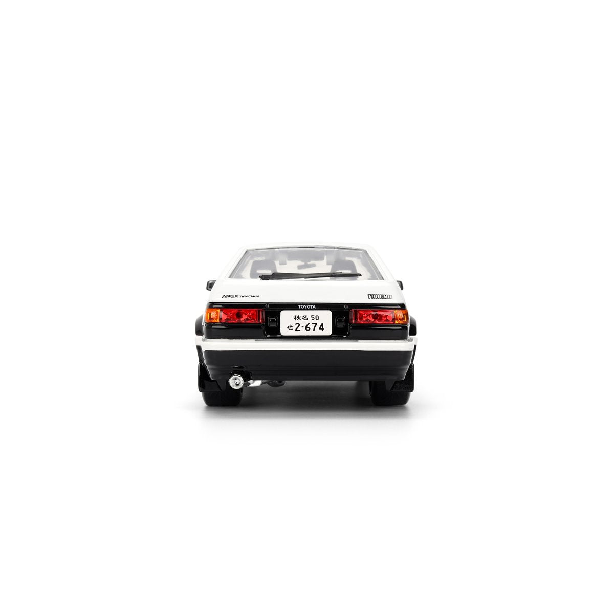 Hollywood Rides Initial D 1986 Toyota Trueno AE86 1:24 Scale Die-Cast Metal Vehicle with Takumi Figure
