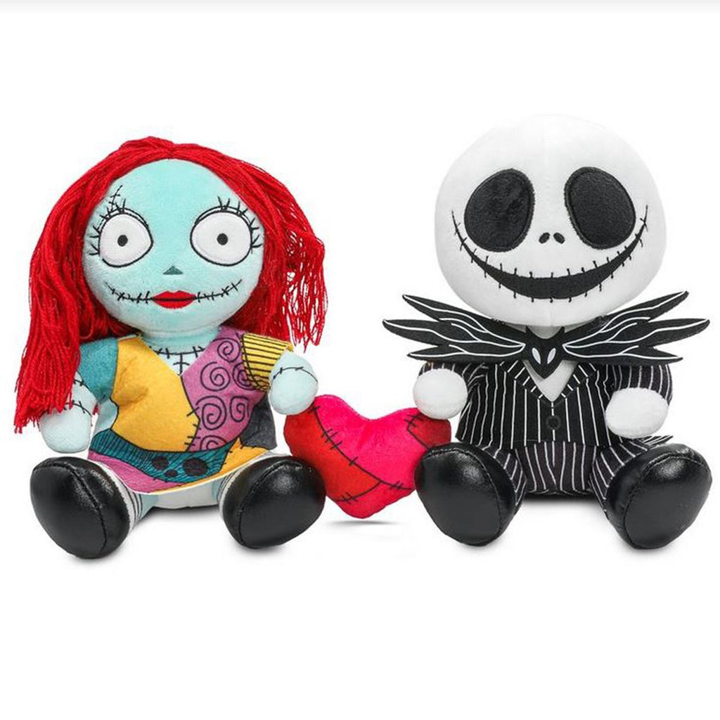 The Nightmare Before Christmas Jack & Sally with Heart Phunny Plush