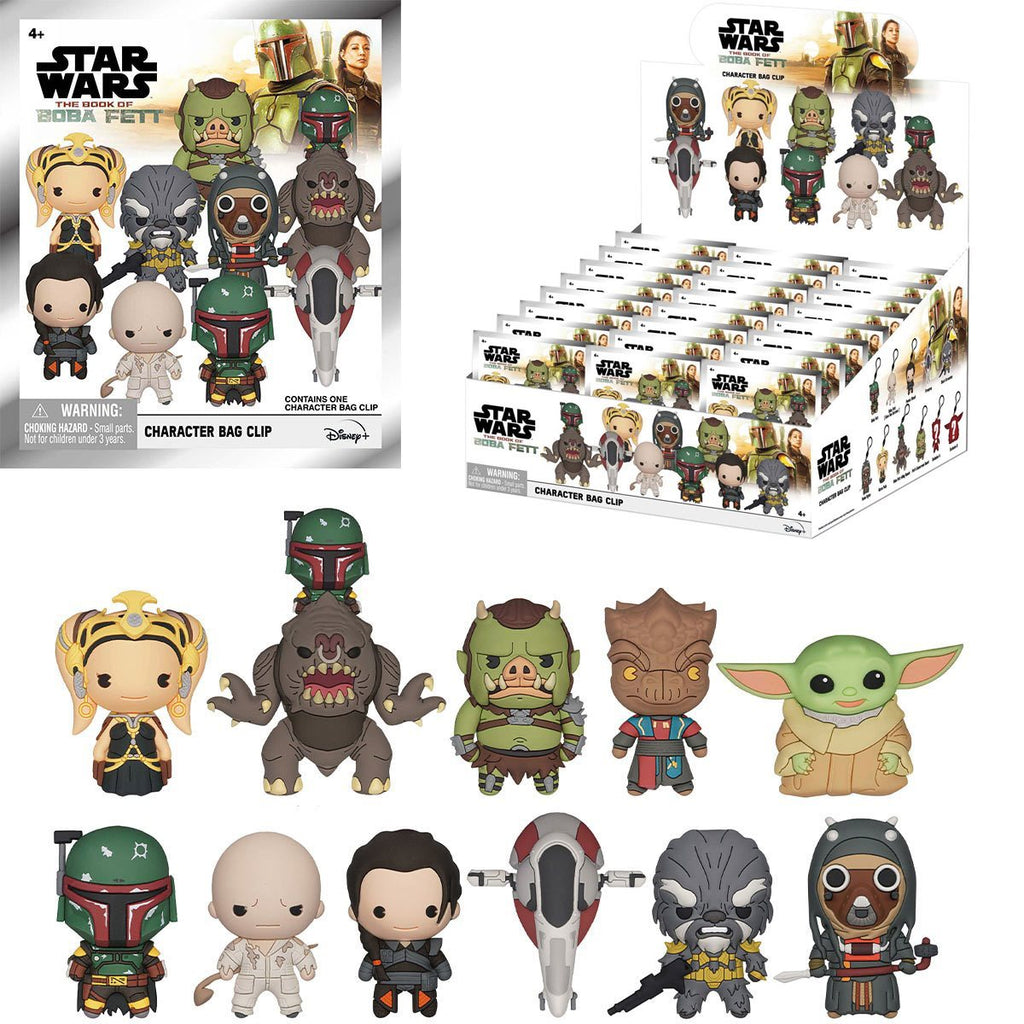 Star Wars: The Book of Boba Fett 3D Bag Clip Random 6-Pack