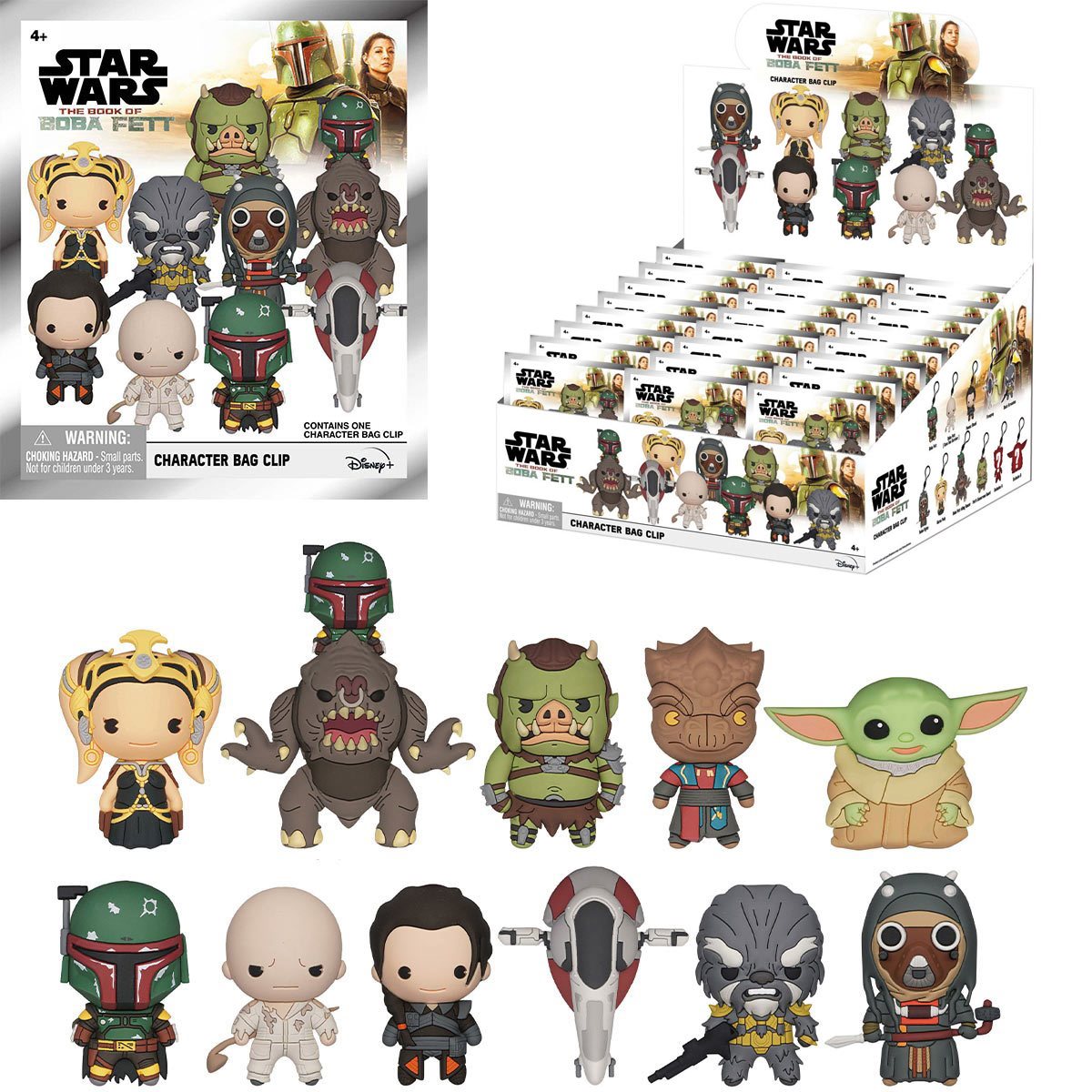 Star Wars: The Book of Boba Fett 3D Bag Clip Random 6-Pack