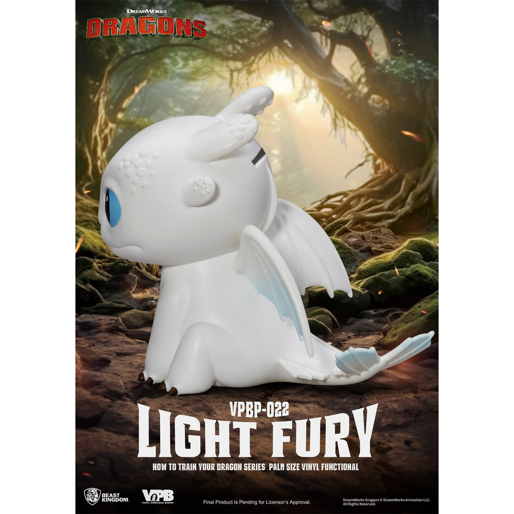 How to Train Your Dragon Light Fury VPBP-022 Palm Size Vinyl Functional Piggy Bank