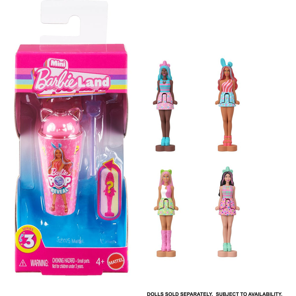 Mini BarbieLand Color Reveal Mermaid Series 3 Doll Case of 16