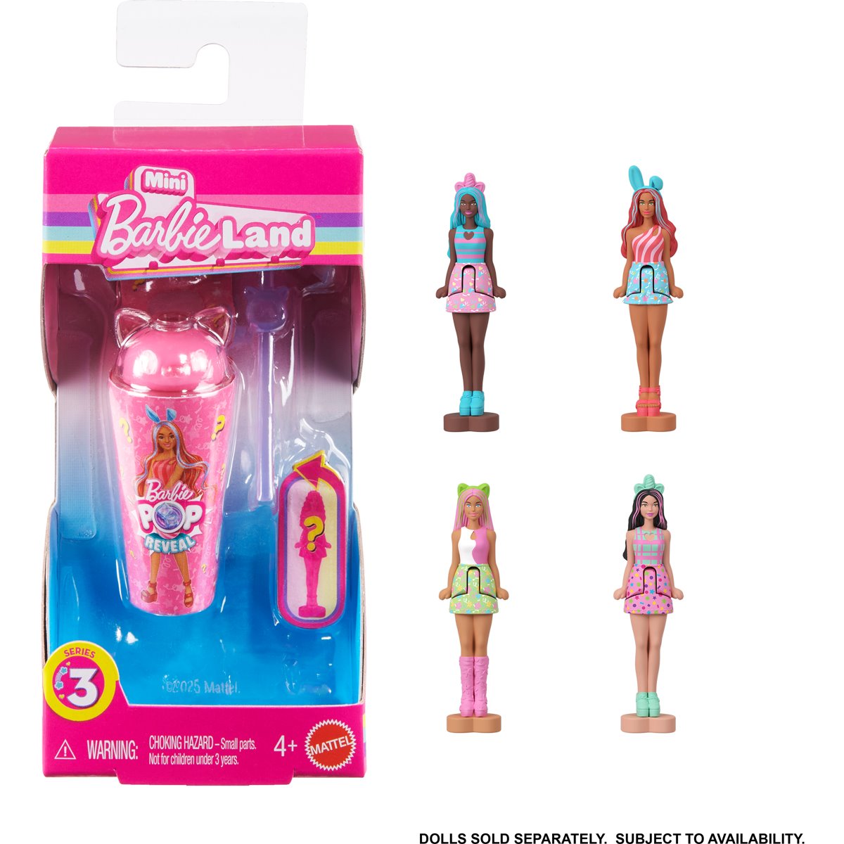 Mini BarbieLand Color Reveal Mermaid Series 3 Doll Case of 16