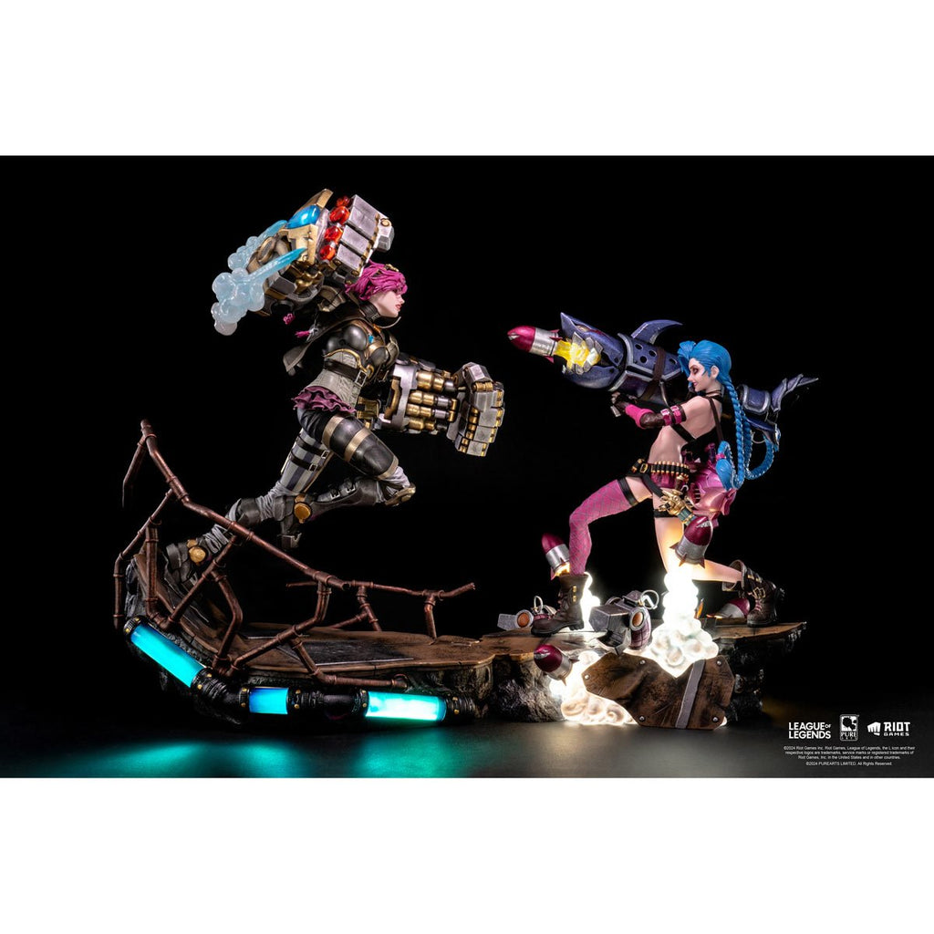 League of Legends Jinx and Vi 1:6 Scale Statue Bundle