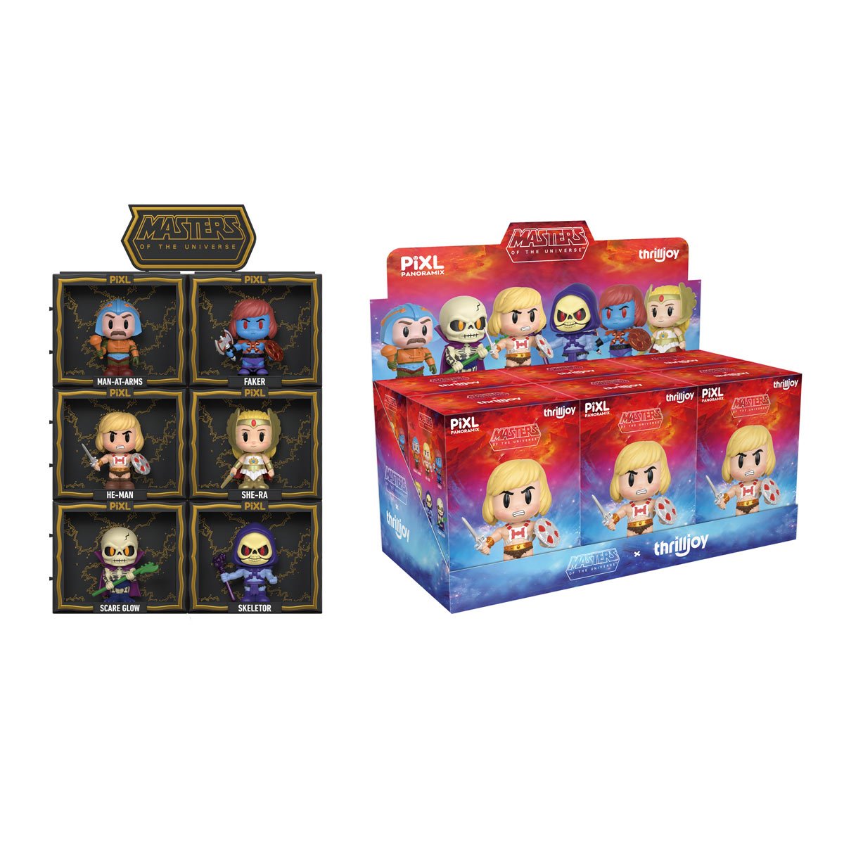 Masters of the Universe Panoramix Blind Box PIXL Mini-Figure Display Case of 6
