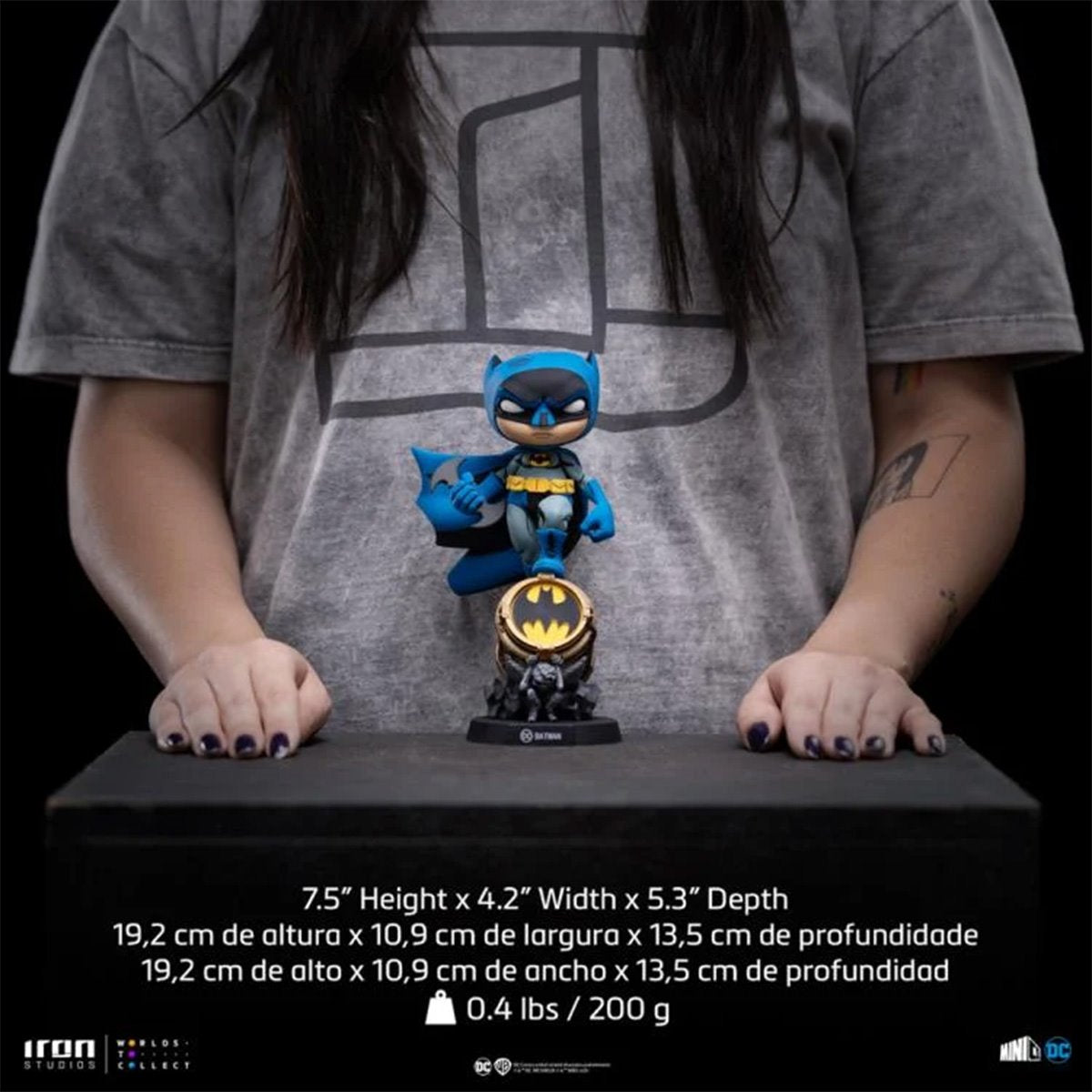 Batman on Bat-Signal (Blue Variant) MiniCo Vinyl Figure