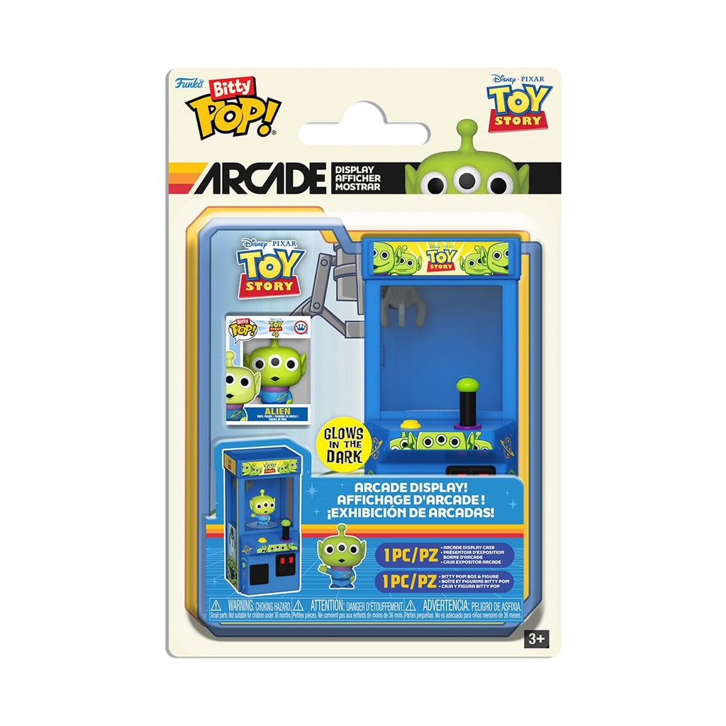 Toy Story Alien Claw Glow-in-the-Dark 8-Bit Funko Bitty Pop! Arcade Cabinet