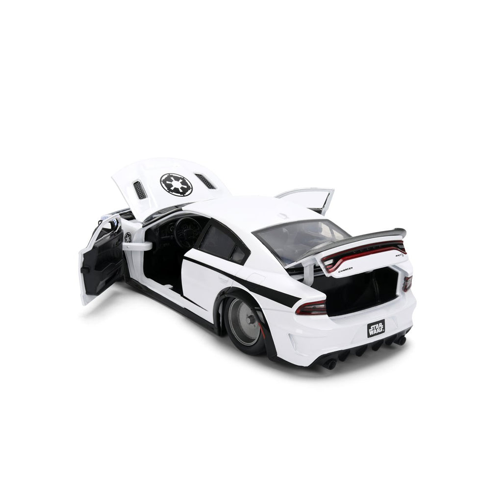 Hollywood Rides Star Wars 2021 Dodge Charger SRT Hellcat 1:24 Scale Die-Cast Metal Vehicle with Stormtrooper Figure