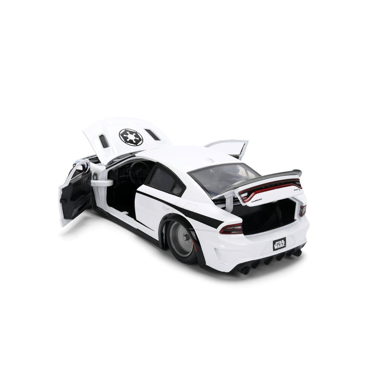 Hollywood Rides Star Wars 2021 Dodge Charger SRT Hellcat 1:24 Scale Die-Cast Metal Vehicle with Stormtrooper Figure