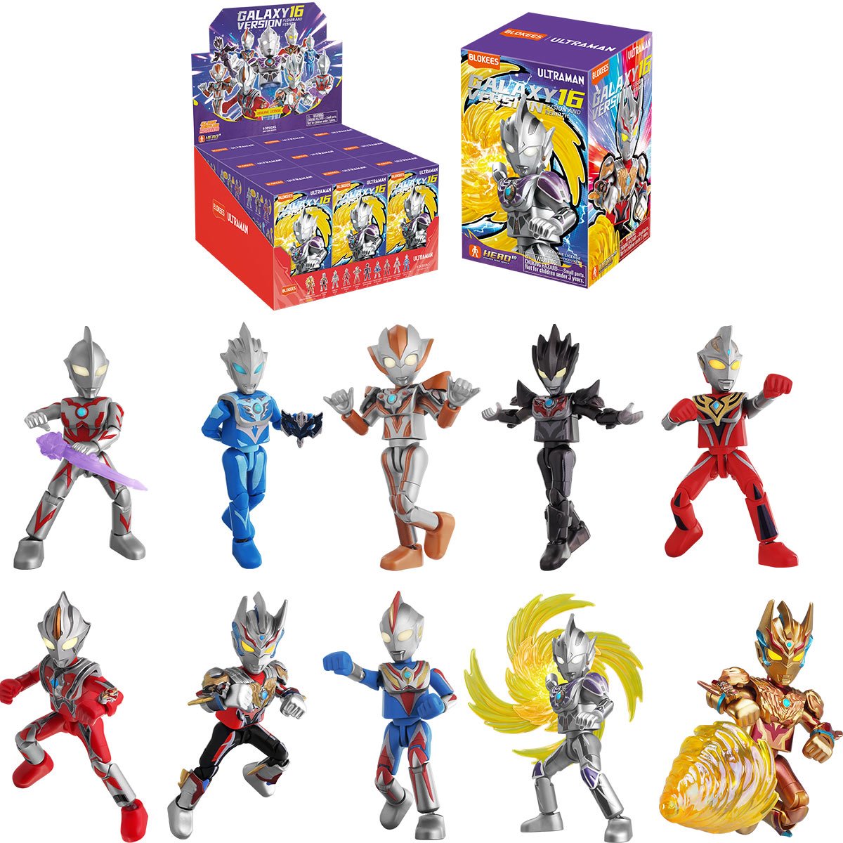 Ultraman Galaxy Version Wave 16 Fusion and Rebirth Case of 9