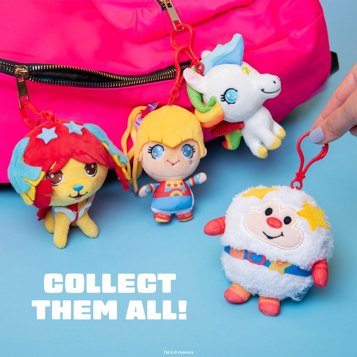 Rainbow Brite Plush Backpack Clip Case of 12
