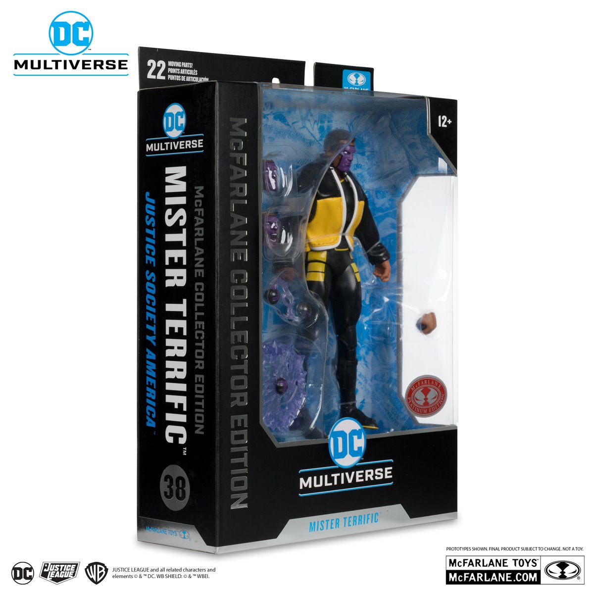 DC McFarlane Collector Edition Wave 11 Mr. Terrific JSOA  #38 Red Platinum Edition 7-Inch Scale Action Figure