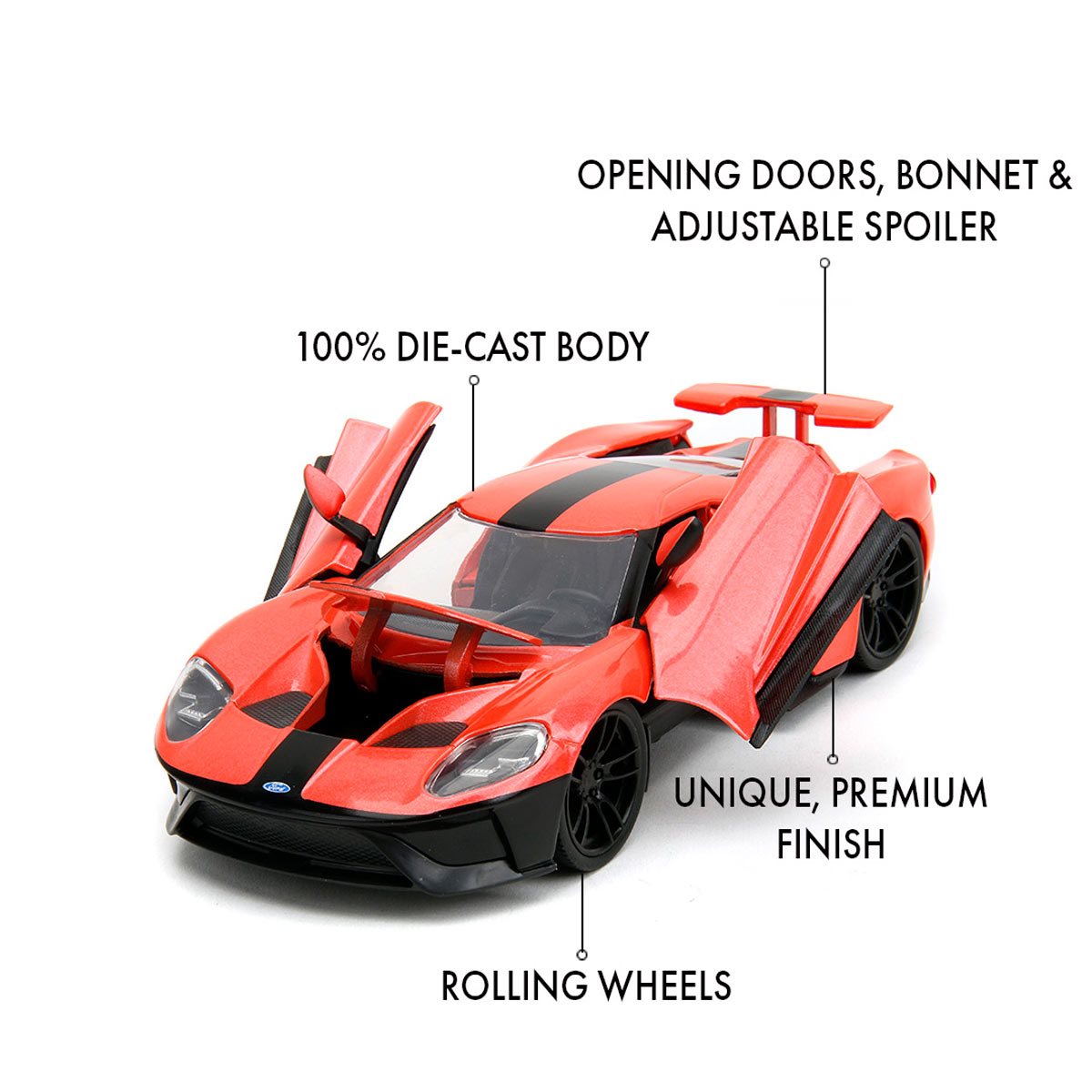 Pink Slips 2017 Ford GT 1:24 Scale Die-Cast Metal Vehicle