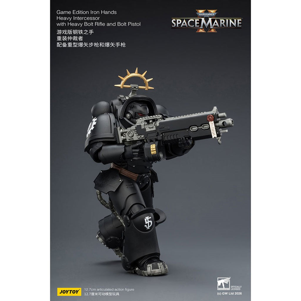 Joy Toy Warhammer 40K Space Marines Game Edition Iron Hands Intercessor Bolt Rifle & Pistol 1:18 Scale Action Figure